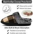 thumbnail image 3 of CHICVOMEY House Slippers for Women & Men Checkered Plaid Memory Foam Slippers with Fuzzy Faux Fur Non-Slip Cozy House Slippers, 3 of 6