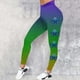 thumbnail image 1 of MKLEKYY Leggings deportivos casuales de yoga con estampado de carnaval para mujer, leggings de moda, 1 of 3