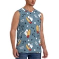 thumbnail image 2 of Kdxio Surf Shark for Men's Muscle T-shirt,Sleeveless for Workout Running Athletic Gym Lounge Casual, 2 of 7