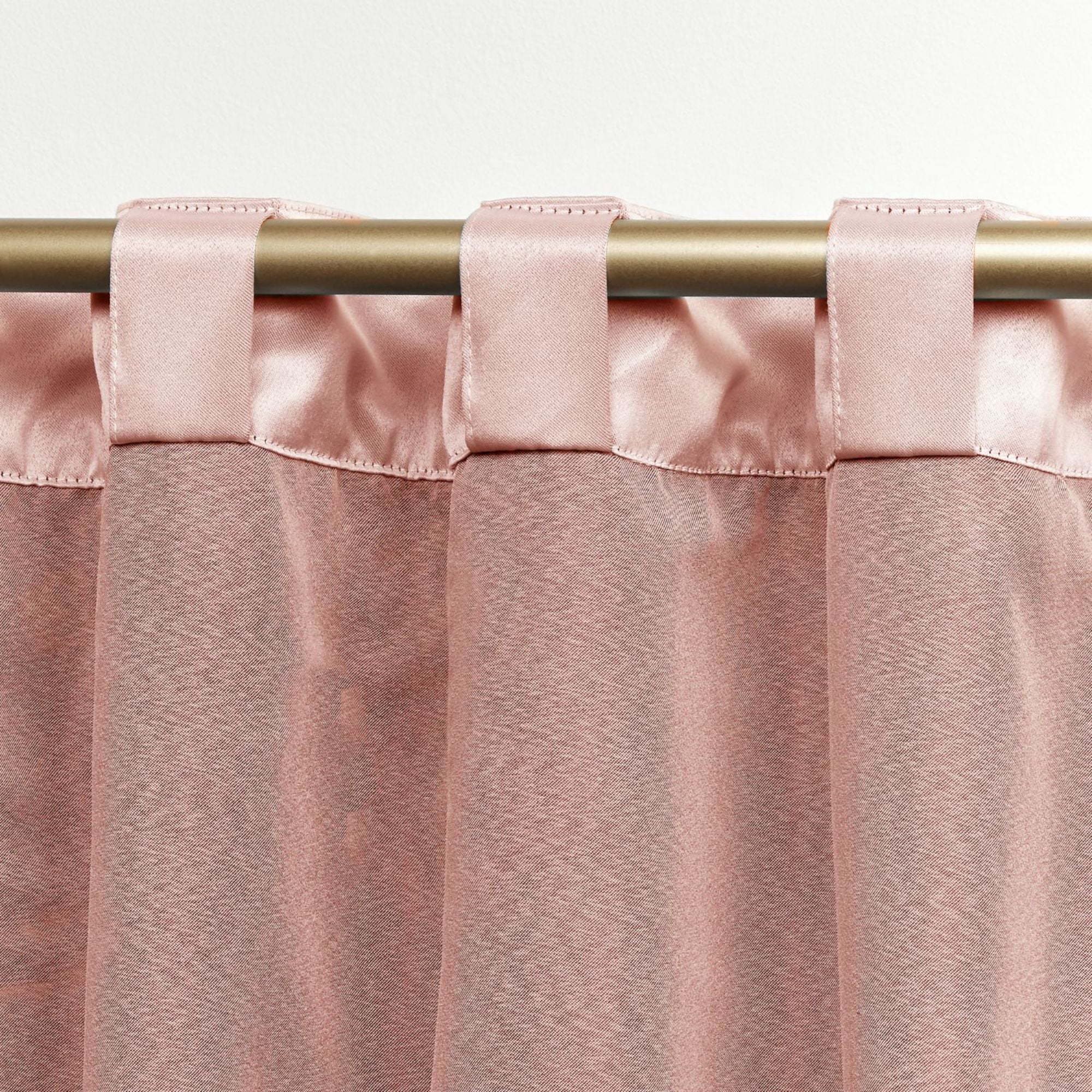 Exclusive Home Bliss Room Darkening Room Blackout HIdden Tab Top Curtain Panels, 54"x84", Blush, Set of 2