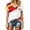 b-Red, variant on Women’s Spain Flag Inspired Soccer V-Neck Short Sleeve T-Shirt