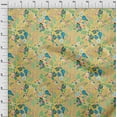 thumbnail image 3 of oneOone Velvet Yellow Fabric Leaves & Flowers Floral Sewing Fabric By The Yard Printed Diy Clothing Sewing Supplies 58 Inch Wide, 3 of 5