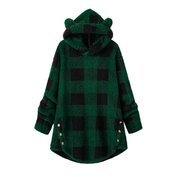 HongQid Oversized Sweatshirts for Women Womens Sherpa Hoodie Fluffy Women's Hoodies Pullover with Pockets