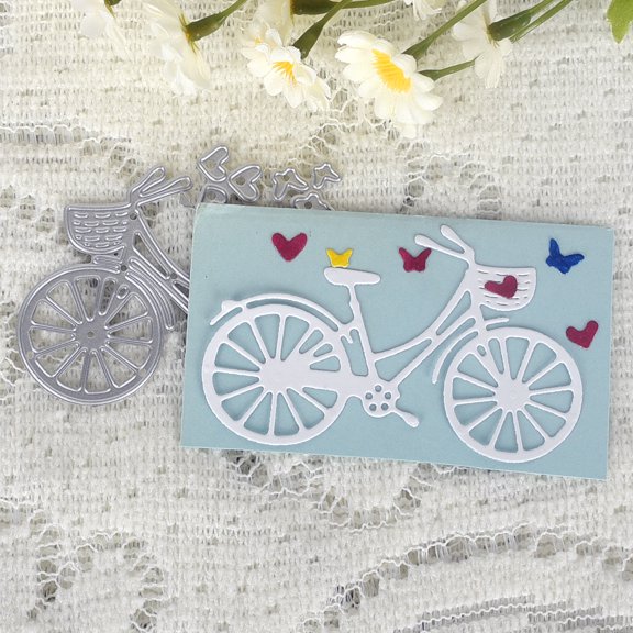 Die Cuts for Card Making, Ouginx Butterfly Bicycle Metal Cutting Dies DIY Die Cutters Die Stencils for Scrapbooking, Embossing & More