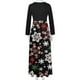 thumbnail image 4 of Vestidos Para Mujer Vestidos de Otoño Tallas Grandes Estampado Navideño Manga Larga Cuello Redondo Hasta El Tobillo Vestido Largo Odeerbi  ODB151618, 4 of 6