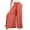 j28-Watermelon Red, variant on Womens Pleated Culottes Solid Color Drawstring Waist Baggy Wide Leg Casual Pants Ladies Comfortable Breathable Everyday Trousers,XL
