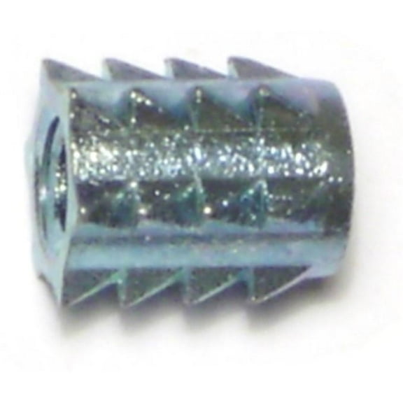 1/4"-20 x 1/2" Zinc Alloy Coarse Thread Press In Wood Inserts WIS-034