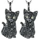 thumbnail image 2 of Collares con detalles de felinos CatNeck05 2Pzas Black Cat Negro Metal Cadena y Dije., 2 of 2