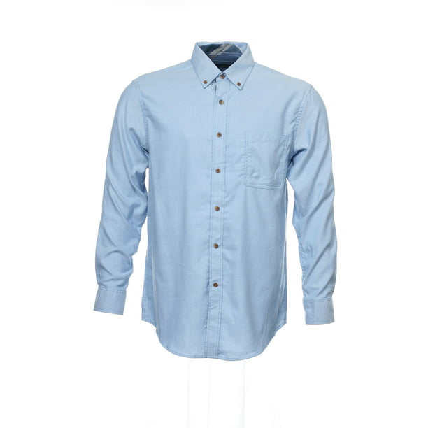 Men's Light Blue Button Down Shirt - Walmart.com