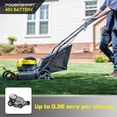 thumbnail image 4 of 17 Inch Lawn Mower, Segmart Battery Walk-Behind Lawn Mower with Bag for 2400sq ft Small lawns, Multifunction Cordless Lawn Mowers with 5 Adjustable Heights, Yellow, 4 of 9