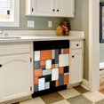 thumbnail image 3 of Orange White Black Gray Geometric Square Retro Dishwasher Magnet Cover Decorative Sticker for Home Cabinet Kitchen 23" x26", 3 of 5
