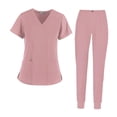 thumbnail image 4 of 2x Conjunto De Exfoliación De Enfermería Cómodo Uniformes De Spa Camisetas De Manga Corta De Moda Pantalones, 4 of 8