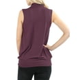 thumbnail image 4 of Zenana Women & Plus Sleeveless Mock-TurtleNeck Pleated Top with Waistband, 4 of 4
