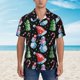 thumbnail image 2 of Balery Disco Mirror Ball Snowman Camisas hawaianas de manga corta para hombre, camisas playeras de corte holgado, camisas de vacaciones con botones,X-Large, 2 of 7