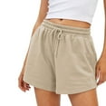 thumbnail image 4 of TKYCMSUAK Women Casual Shorts Drawstring Comfy Elastic Waist Shorts Summer Pull On Short Cozy Running Shorts for Women Athletic Shorts, 4 of 8