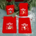 thumbnail image 4 of Christmas Velvet Drawstring Pouch - Santa Candy Gift Snack Wrapping, Xmas Party Favor & Jewelry Storage Bag, 4 of 8