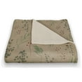 thumbnail image 3 of Creative Products Pine Greenery on Brown 50 x 60 Coral Fleece Blanket, 3 of 3