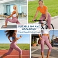 thumbnail image 7 of High Waisted Yoga Pants for Women with Pockets Stretchy Workout Leggings Cropped Athletic Tights Gym Running Casual Activewear Summer, 7 of 7
