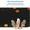 thumbnail image 5 of Honeycomb Extended Mouse Pad 35.4x15.7 Inch XXL Minimalism Black Gold Hexagon Non-Slip Rubber Base Large Gaming Mousepad Stitched Edges Waterproof Keyboard Mouse Mat Desk Pad for Office Home, 5 of 6