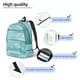 thumbnail image 3 of Disketp Teal Turquoise Wood print Canvas Backpack Lightweight Travel Daypack Student Rucksack Laptop Backpack-Medium, 3 of 5