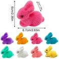 thumbnail image 3 of 1 Pcs Easter Egg Fillers Bunny Toys,Mini Easter Bunny Figurine for Easter Basket Stuffers,Mini Flocked Easter Bunny Ornaments,Foam Bunny Figurines for Party Decorations,(D,2.63x2.36 in), 3 of 8