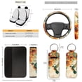 thumbnail image 5 of Yuyamidu Hummingbird Car Seat Covers Set of 13 Pcs Sunflowers Auto Steering Wheel Cover Seatbelt Pads Trash Can Rear View Mirror Cover Cup Coasters Keychain Auto Accessory Interior Decor, 5 of 7