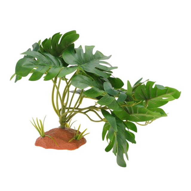 Plantas de Terrario de Bargains Únicos con Aspecto Natural para Esconder Accesorios de Tanque de Dragón Barbudo Mejora el Hábitat de Reptiles Plantas de Reptiles para Terrario Verde