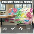 thumbnail image 4 of Yuyamidu Easter Egg RV Dinette Cushion Covers Daisy Camper Cushion Slipcovers 2 Pack RV Seat Covers Stretchy RV Dinette Couch Protector for RV Camper Accessories, 4 of 7