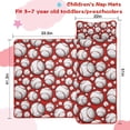 thumbnail image 5 of Red Baseballs Pattern Toddler Nap Mats for Kids Preschool,Sleeping Mat Bag or Kids,Toddler Sleeping Bag,Toddler Nap Mat or Daycare, 5 of 6
