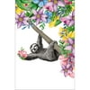 Tree-Free Greetings All Occasion Greeting Card 12 Pack, 100% Recycled Paper, 4x6, Boho Sloth (FS56427)