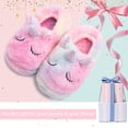 thumbnail image 7 of Rainbow Unicorn Slippers/Cute Fluffy Girls Slippers/Cozy Plush Indoor Outdoor Women Slippers/Best Unicorn Gifts, 7 of 7