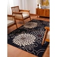 thumbnail image 3 of Rugsotic Carpets Hand Tufted Wool Eco-Friendly Area Rugs - 5'x8', Rectangle, Black, Modern Contemporary Design, High Pile Handmade Anti Skid Rugs for Living Room, Bed Room (K00664), 3 of 6
