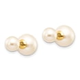 thumbnail image 2 of 14k 6-7mm and 9-10mm White Round Freshwater Cultured Pearl Screwback Post Earrings XF591EWW, 2 of 4