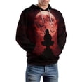 thumbnail image 3 of LAOLIUSN Men’s All-Over Print Ninja Hoodie – 3D Moon Warrior Graphic Pullover Sweatshirt, Stretch Fabric S–4XL, 3 of 7