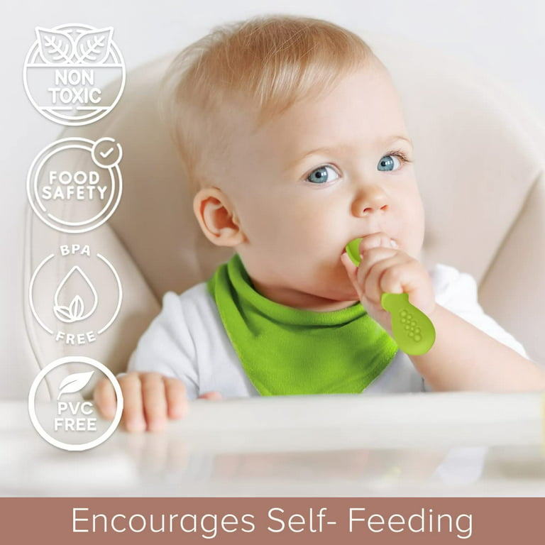 Silicone Spoons Feeding Child, Silicone Baby Feeding Spoon