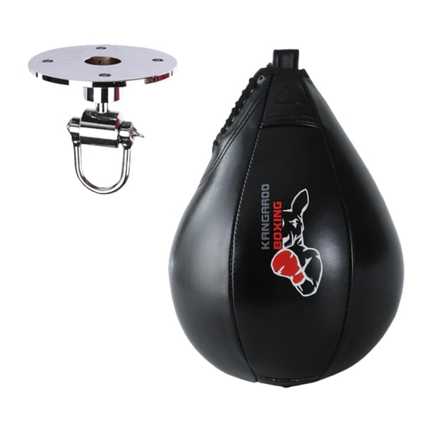 Saco de boxeo de velocidad, pelota de boxeo de cuero PU para entrenamiento y fitness. Negro