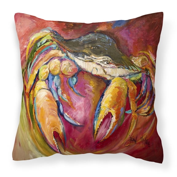 Carolines Treasures JMK1249PW1414 Crab Stars Canvas Fabric Decorative Pillow, Large, Multicolor