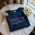 thumbnail image 2 of Merry Christmas Embroidered Sweatshirt, Embroidered Christmas Crewneck Sweatshirt, Embroidered Gingerbread Sweatshirt, Custom Xmas Gift, 2 of 5