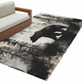 thumbnail image 2 of Brown Bear Area Rug 4x6 FT, Non Slip Kids Room Carpet, Retro Forest Nature Tree Silhouette Mountain Washable Soft Floor Carpet Non-Shedding Throw Rug for Dorm Kitchen Study Room Home Office Bedside, 2 of 9