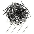 thumbnail image 1 of Cuerda Elástica con Espinas Uxcell de 3 Pulgadas / 77mm, 200 Pcs de 2mm de Bucle Estirado Redondo con Sujetadores de Metal para Sombreros, Máscaras, Menús, Manualidades, Libros, Negro, 1 of 1