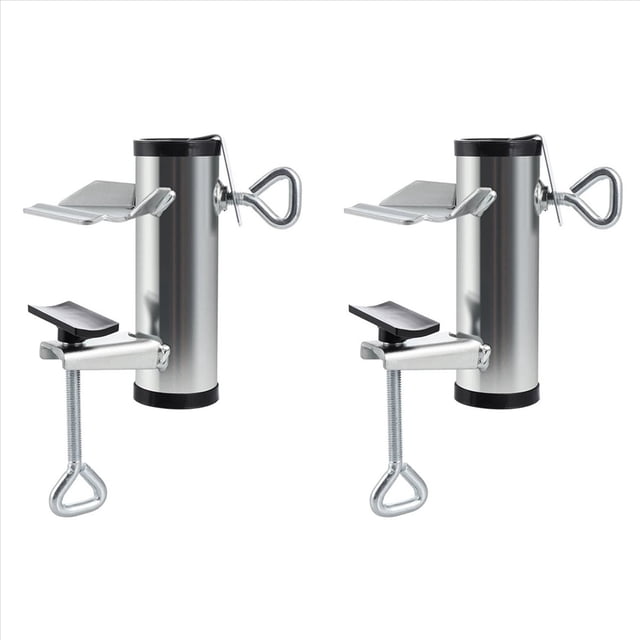 2X Soporte para Sombrilla de Patio,Abrazadera para Sombrilla de Terraza,Abrazadera para Sombrilla de Patio,Abrazadera para Sombrilla de Balcón,Plata