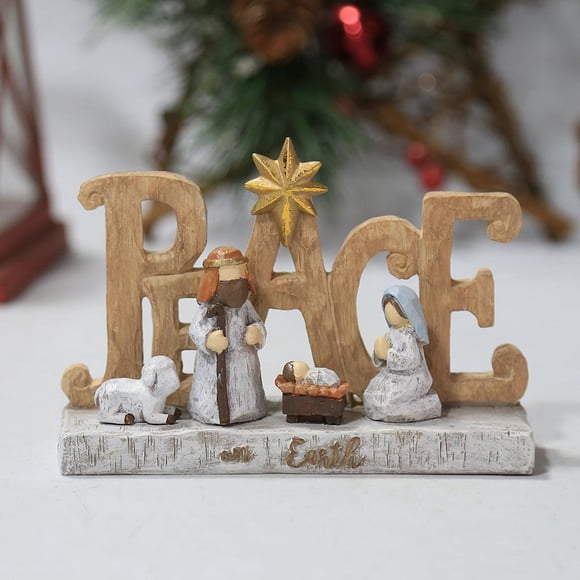 Christmas Nativity Set -Resin Statue and Figurines -Advent Nativity Scene Mary Joseph Sculpture Crafts Ornaments for Home Cabinets TV Shelf Room 152x48x102 CM Yotijar Estatuas de la Sagrada Familia