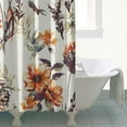 thumbnail image 4 of Autumn Fall Farmhouse Botanical Leaf Shower Curtain,Reusable Show Curtain with Hooks Basic Polyester Fabric Curtains for Halloween Thansgiving Christmas Hotel Dorm, 4 of 5