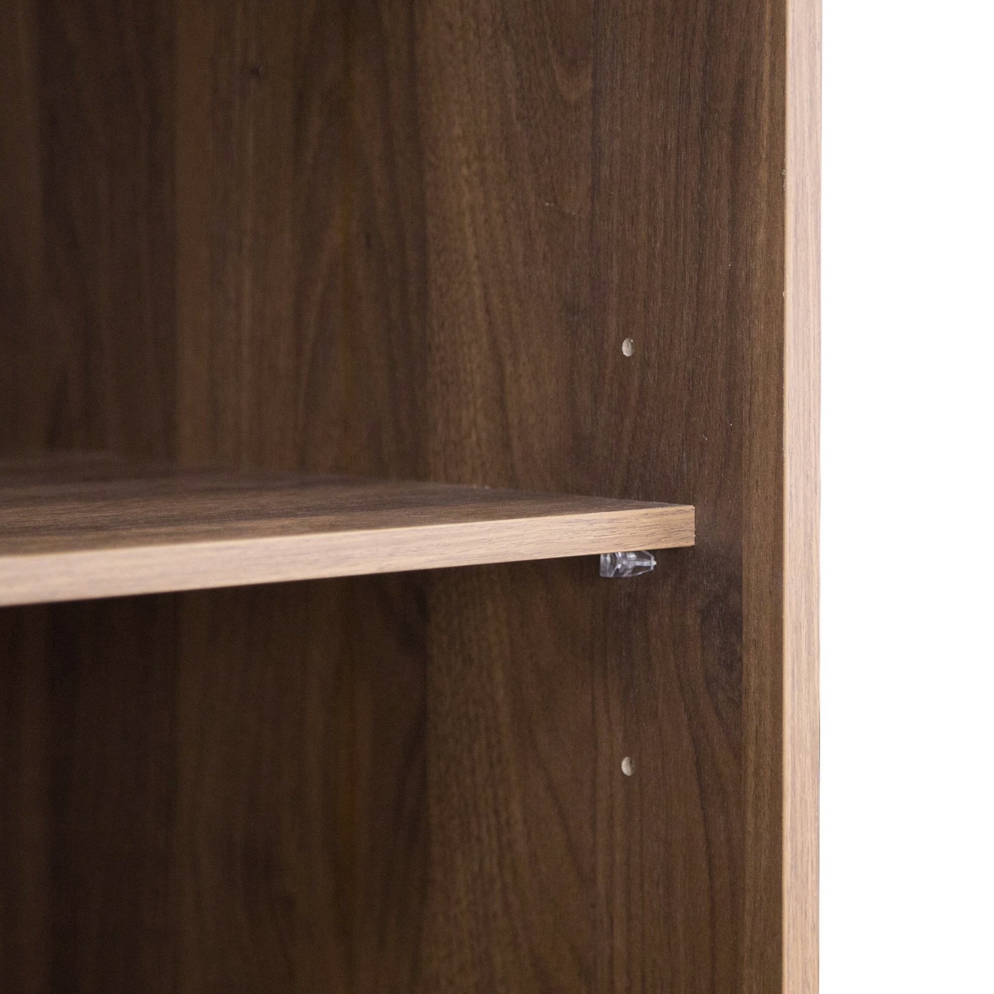 Aukfa Wood Armoire Wardrobe Closet,Clothing Storage Cabinet with Drawers,Hanging Rod & Barn Door,Walnut