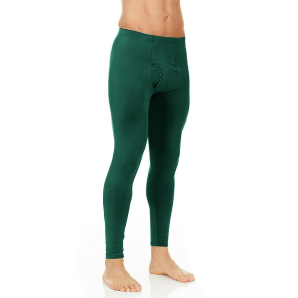 Thermajohn Mens Thermal Pants Bottoms (Hunter Green, 2XL)