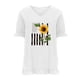 thumbnail image 4 of Blusa superior de lino y algodón con estampado de manga corta y cuello redondo para mujer Pompotops  hkajfhjk468839, 4 of 5