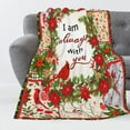thumbnail image 2 of Cardinal Throw Blanket, Cardinal Gifts for Women, Red Cardinal Bird Blankets and Throws, Cardinal Christmas Blanket 60"x50", 2 of 6