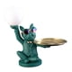 thumbnail image 3 of Estatua de mayordomo con bandeja, luz nocturna, figura coleccionable para mesa Verde, 3 of 9