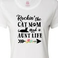 thumbnail image 4 of Inktastic Rockin' the Cat Mom and Aunt Life Women's T-Shirt, 4 of 5