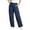 Navy, variant on Tqcoqu Women's Wide Leg Cargo Pants,Elastic Drawstring Waist Drawstring Cuff Loose Pants with Multi Pockets,Black Women's S-XXXL